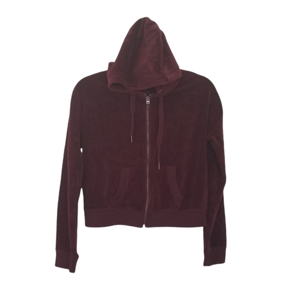Aeropostale Full Zip Long Sleeve Velour Hoodie Size Small. - Picture 1 of 7